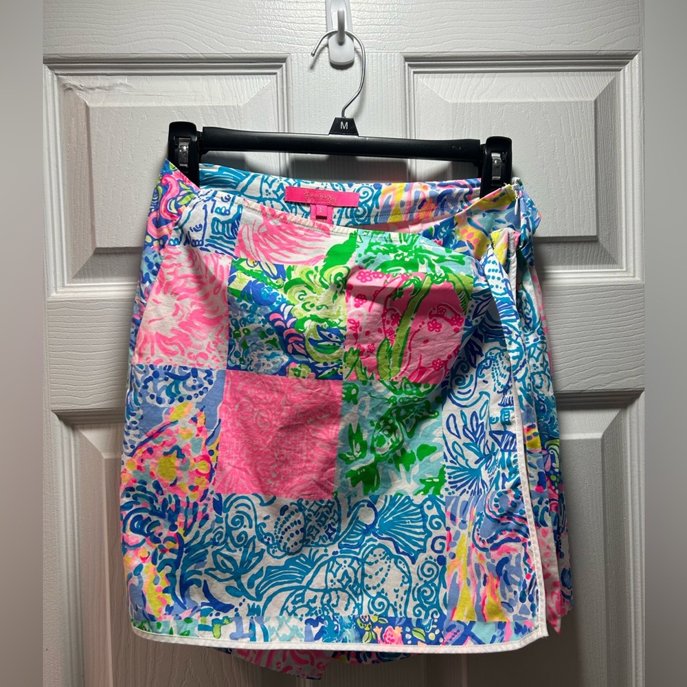 NWOT Lilly Pulitzer Simona Skort Pop Up Back Together Again Patch Print Size 2 - Picture 2 of 9